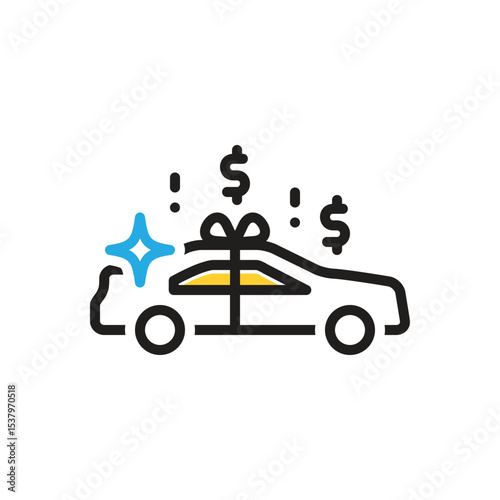 Multi color icon for fortune