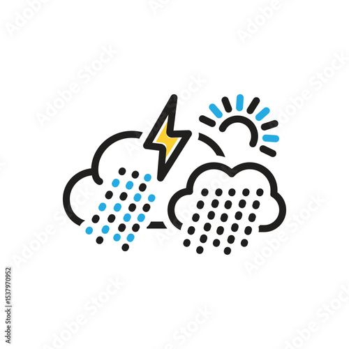 Multi color icon for climate