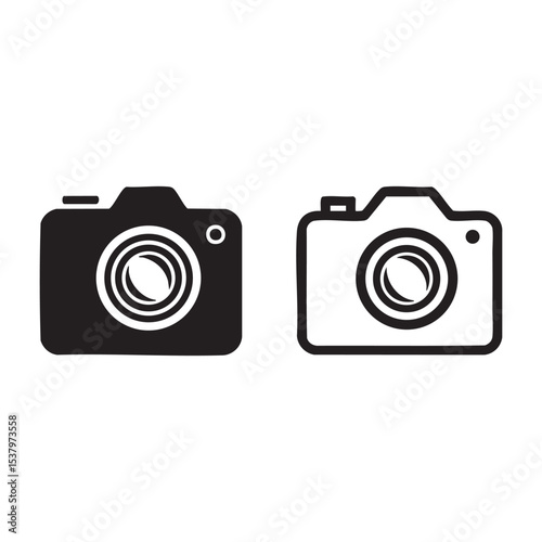 Camera Photo Shot Icons Set