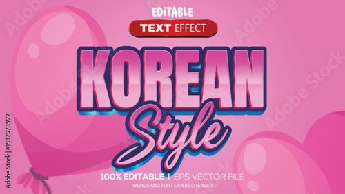 3d text effect korean