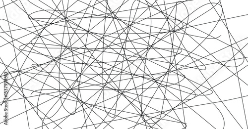 Chaotic Black Line Pattern