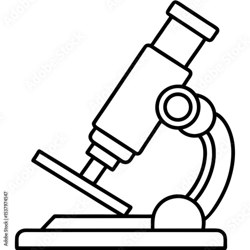  Minimal Microscope Line Icon