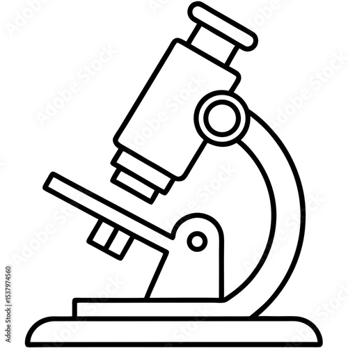  Minimal Microscope Line Icon