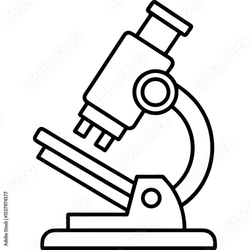  Minimal Microscope Line Icon
