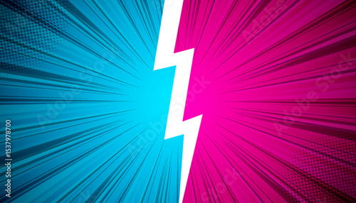 Comic versus pop art fight background. vector illustration.