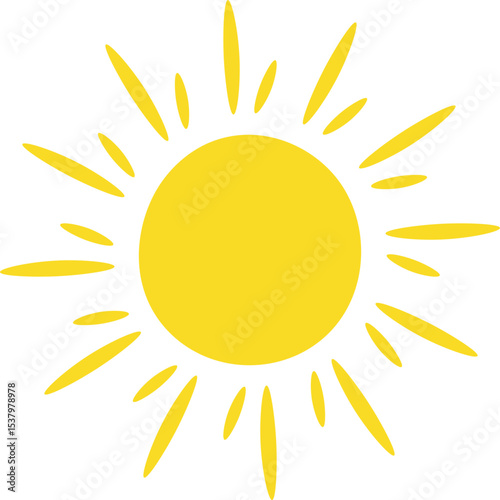 Summer Sun Hand Drawn