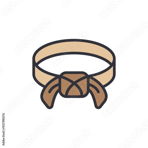Iconic Martial Arts Belt Symbolizing Progress And Achievement