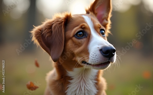 dog listening with big ear. High quality