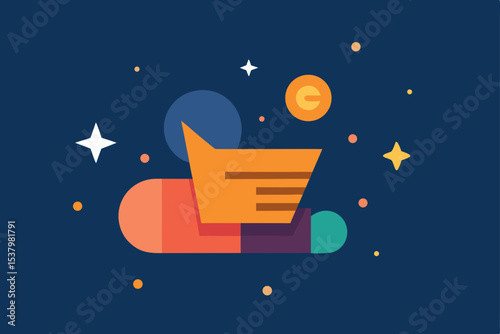 vector illustration of a shopping cart