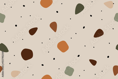 coffee beans seamless pattern