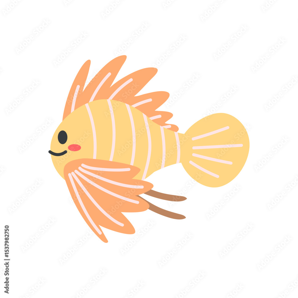 Fototapeta premium Cute Cartoon Fish
