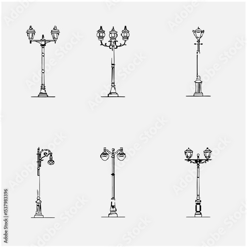 Lamp post vector 2