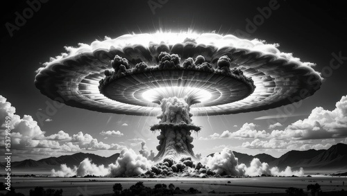 Catastrophic Nuclear Explosion with Mushroom Cloud