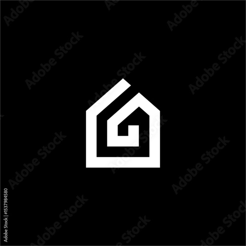 Modern G letter house logo that combines the letter G and house. A logo that is suitable for use in the real estate, home and general corporate sectors.
