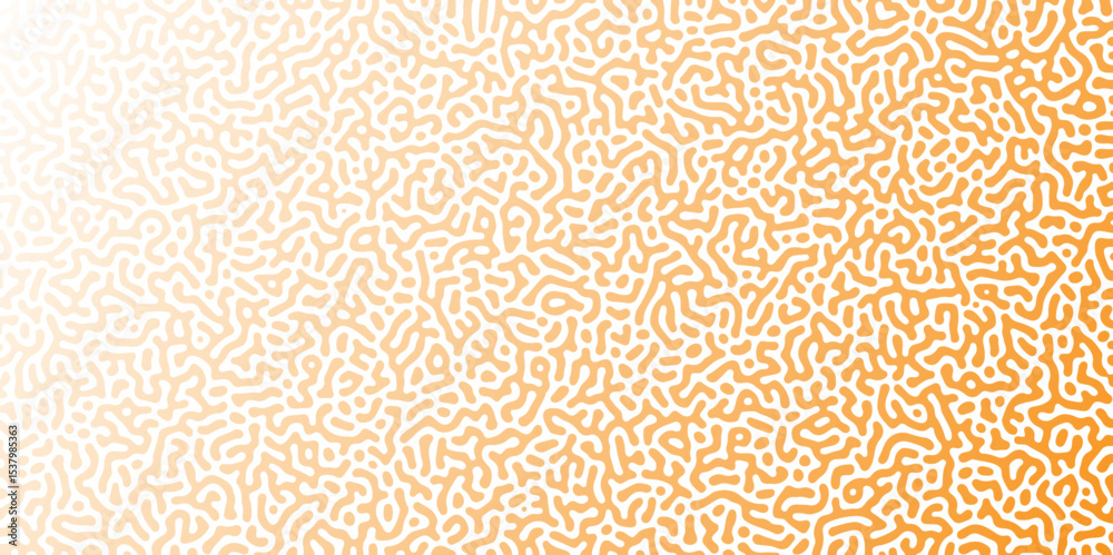 Fototapeta premium Abstract Turing organic wallpaper background. Turing reaction diffusion monochrome seamless pattern with chaotic motion. Organic lines in Memphis. Linear design with biological shapes.