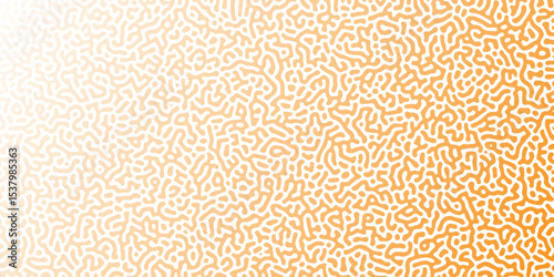 Abstract Turing organic wallpaper background. Turing reaction diffusion monochrome seamless pattern with chaotic motion. Organic lines in Memphis. Linear design with biological shapes.