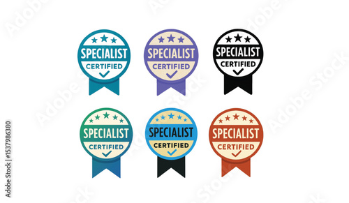 Certified Specialist Badges Six Color Variations