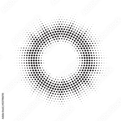 Burst Halftone light effect. Glowing light burst. abstract grunge halftone dots background. Vector illustration.