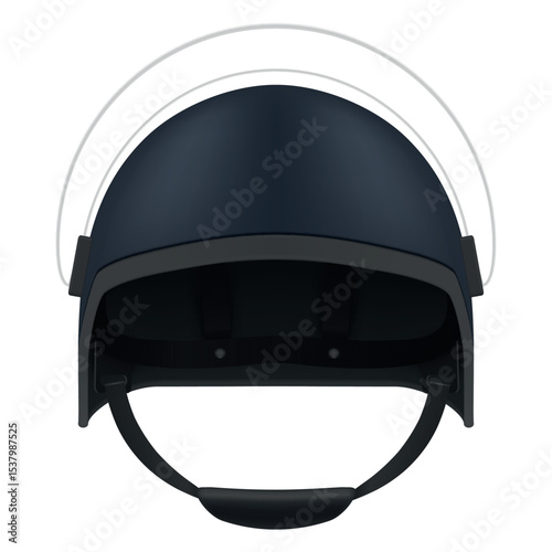 Military helmet illustration showing practical modern design on clean white background, perfect for army, service and security related projects