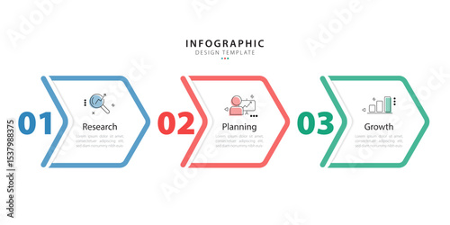 Business infographic template. 3 Step timeline journey. Process diagram, 3 options on white background, Infograph elements vector illustration.