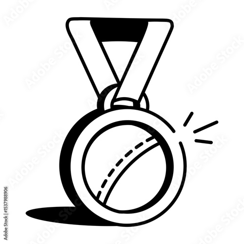 A drawing style icon showing medal
