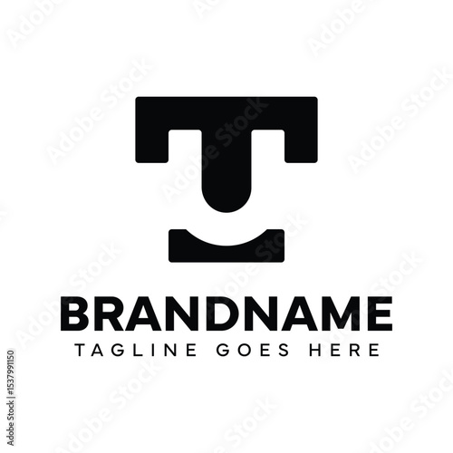 Letters TU or UT Monogram Logo, suitable for any business with TU or UT initials