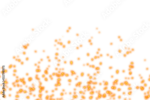 Картината върху платно Fire sparks isolated on transparent background