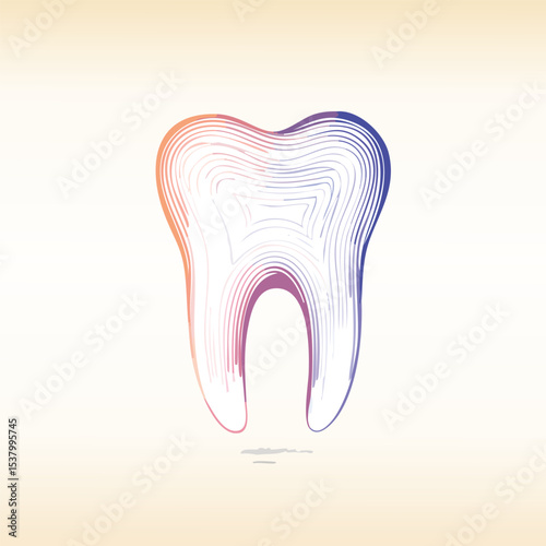 Hand Drawn Vector Illustration of Human Teeth in Vintage Engraving Style

