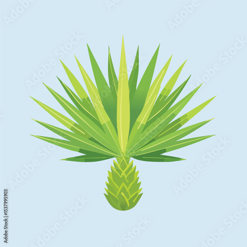 Yucca Plant Isolated on White Background, Perfect for Botanical and Design Use

