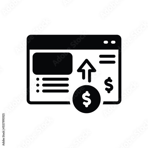 Black solid icon for benefit