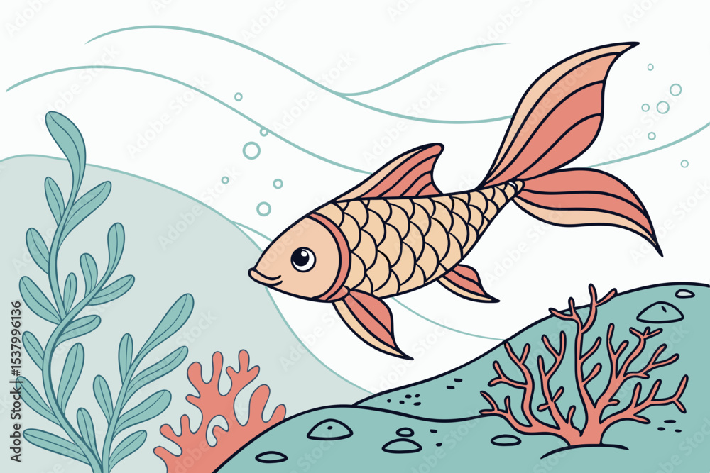 Fototapeta premium Common Carp Fish Designs for Aquatic Themes