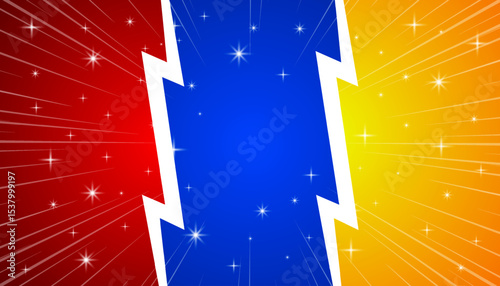 Abstract colorful background art template comic page. vector illustration.