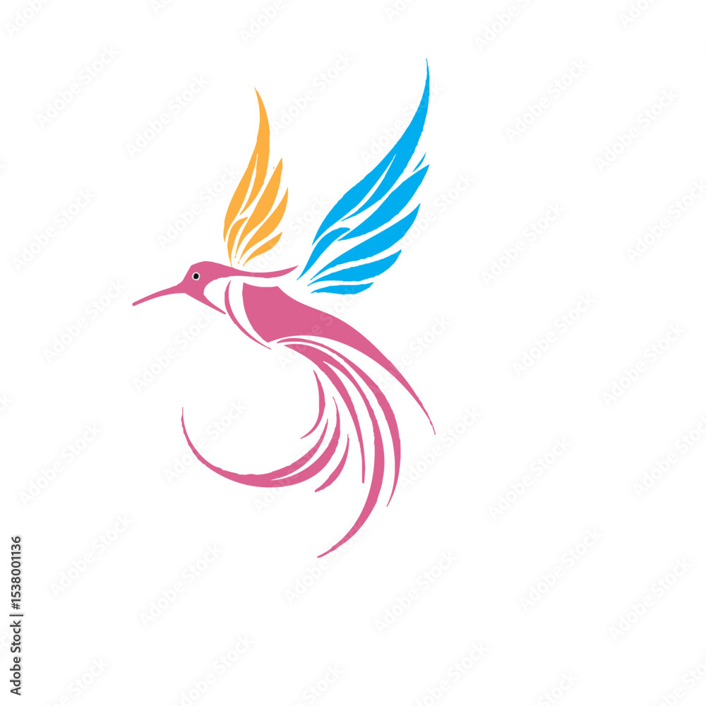 Fototapeta premium Smile Colorful Birds Vector set 