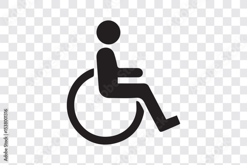 Wheelchair / handicapped access sign or symbol flat icon for websites and print