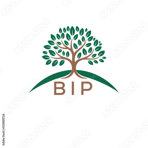 Initial BIP Letter Linked Logo for business and company identity. Modern BIP Letter Logo Vector Template with modern trendy golden logo.
