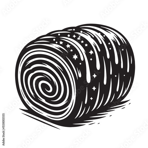 Black Meatloaf Silhouette Vector, High Quality Illustration on White Background