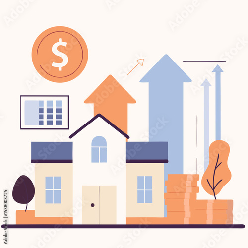 Real Estate Investment Growth: Depicting Property Value Appreciation, Mortgage Market Trends, Home Ownership, and Financial Returns

