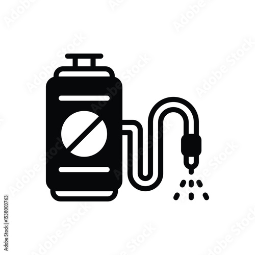 Black solid icon for pesticide
