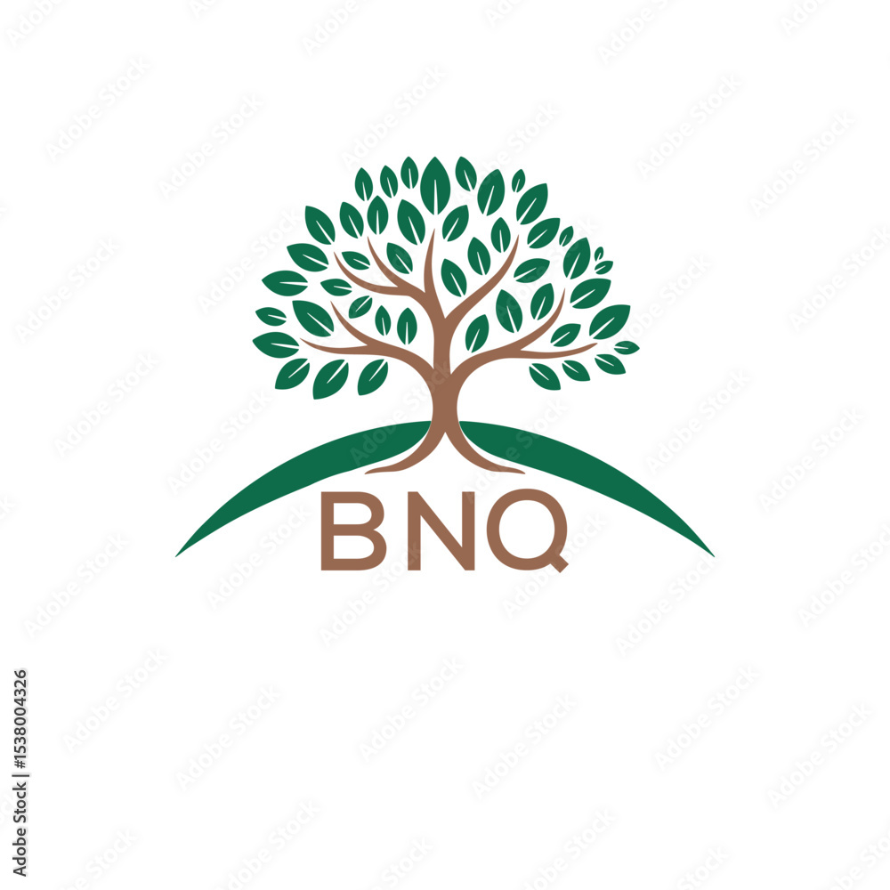 Obraz premium Initial BNQ Letter Linked Logo for business and company identity. Modern BNQ Letter Logo Vector Template with modern trendy golden logo. 