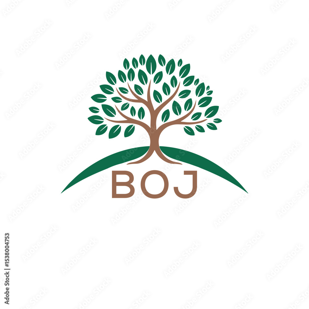 Obraz premium Initial BOJ Letter Linked Logo for business and company identity. Modern BOJ Letter Logo Vector Template with modern trendy golden logo. 