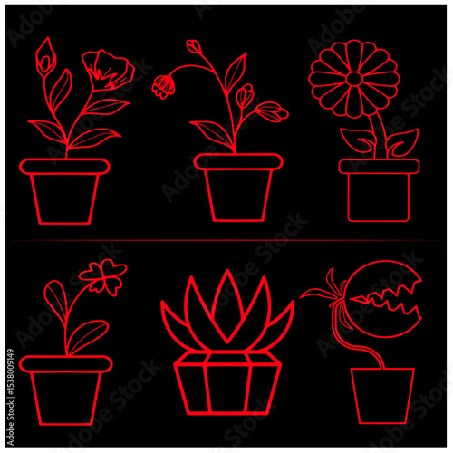 Flower   Vector Set 22
