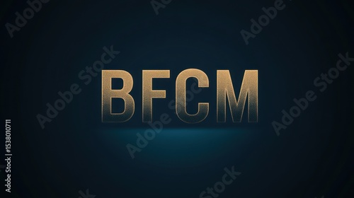 Gold text on dark background