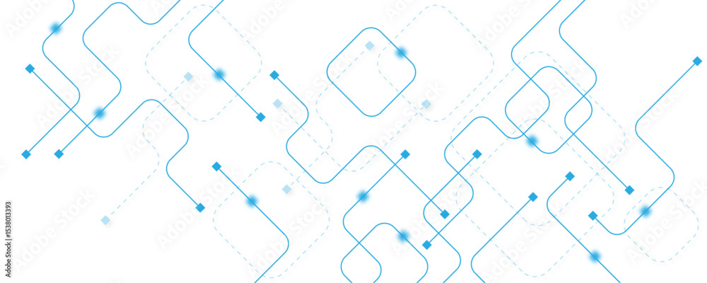 Abstract futuristic technology background. Technology background with crossed lines and dots.