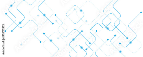 Abstract futuristic technology background. Technology background with crossed lines and dots.