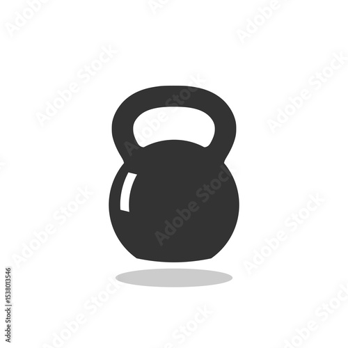 Simple Kettlebell icon with shadow