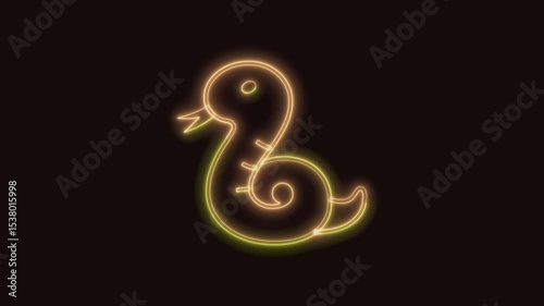 Wallpaper Mural Snake Icon Neon Seamless Loop 4K (Black Background) | Animated Promotional Typography for Video Editing Torontodigital.ca