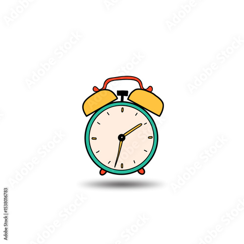 alarm clock on white background