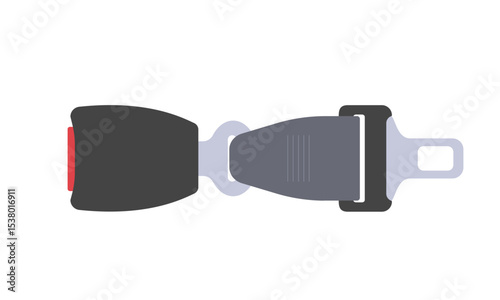 Fasten seat belt icon. Extension for car seat. Auto and transportation safety illustration for infographic and web