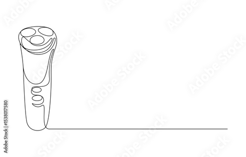 Electric Razor continuous line art drawing