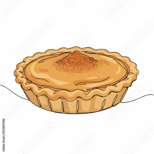 A delicious freshly baked pie, an inviting dessert ready to be enjoyed.